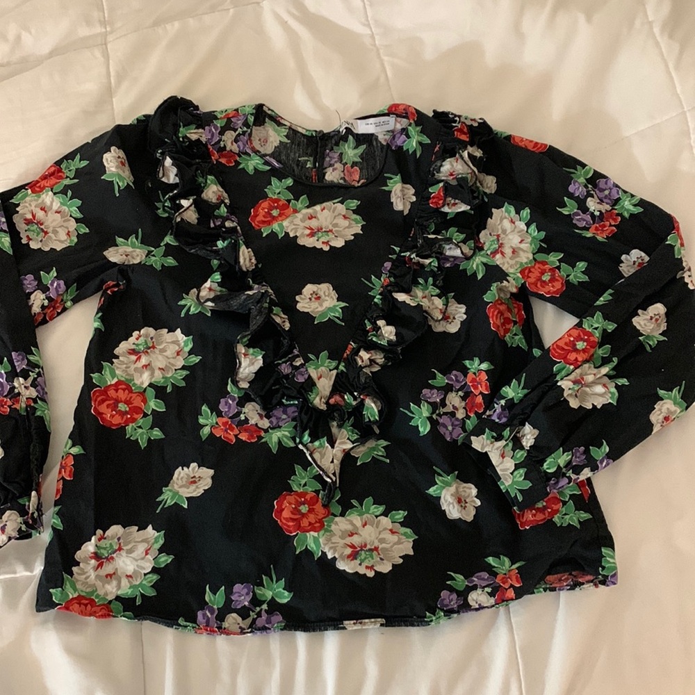 Zara floral blouse